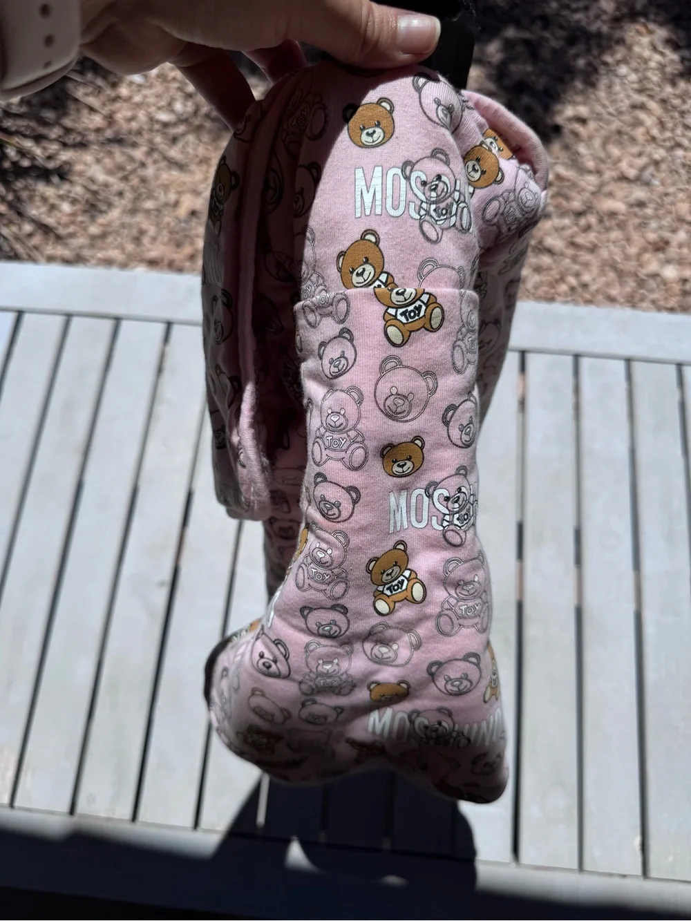 Moschino pink teddy